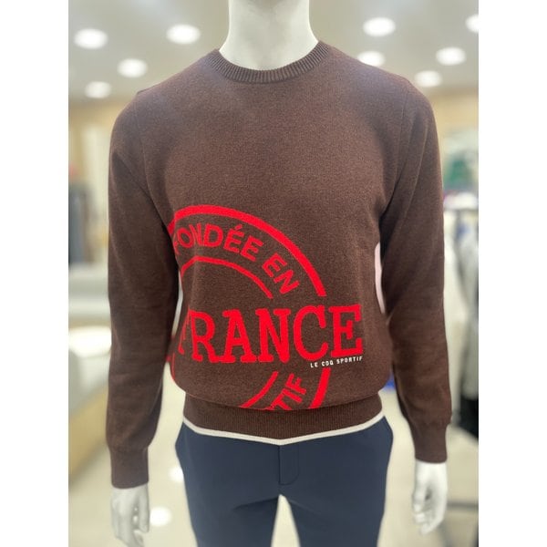 [여주점] 남성 울혼방 라운드 스웨터 GP421MKPO4 BROW