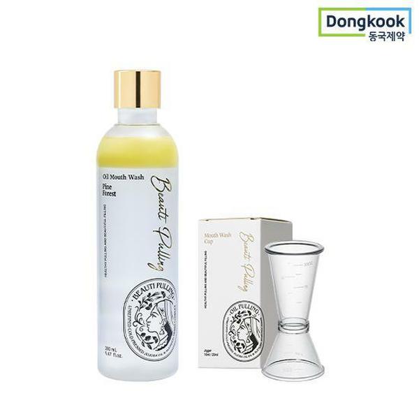 동국제약 뷰티풀링 오일가글 280ml 1개 + 오일가글 전용컵 1개 (민트/파인/루이보스)
