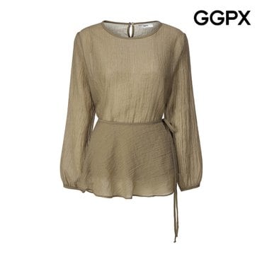 GGPX 랩 레이어드 블라우스 (GP8SH011F)