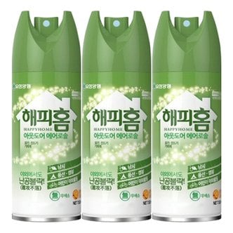  해피홈 아웃도어 에어로솔 모기기피제 150ml X 3개