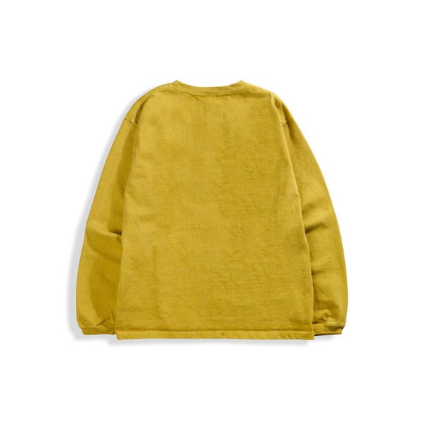 피그먼트 다잉 헤비코튼 긴팔 티셔츠 - 바나나