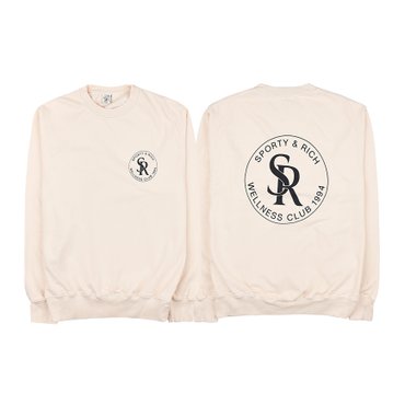 스포티앤리치 S&R 로고 맨투맨 S&R CREWNECK CREAM BLACK