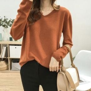 솔리드컬러V넥니트_P345456912