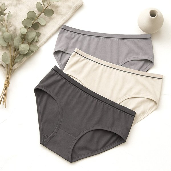 여성 면팬티 미디 빅사이즈 학생속옷 라인코튼