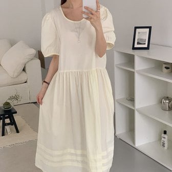  [옷자락] 여성 여름임부복 박시핏 퍼프 셔링 퍼프반팔 롱원피스