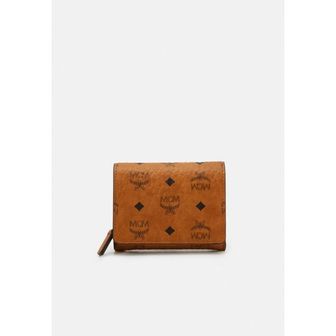 MCM 4391258 MCM VISETOS ORIGINAL FLAP WALLET TRI FOLD MINI - Wallet cognac