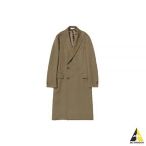 오라리 DOUBLE CLOTH HARD TWIST CARSEY CHESTERFIELD COAT KHAKI (A23AC01KW) (더블 클