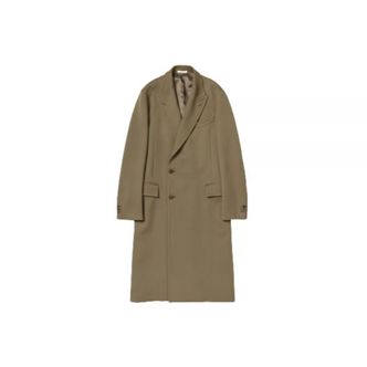 오라리 오라리 DOUBLE CLOTH HARD TWIST CARSEY CHESTERFIELD COAT KHAKI (A23AC01KW) (더블 클