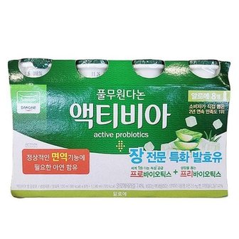  풀무원 다논 액티비아 알로에 130ML X 8입 X 1개 코스트코