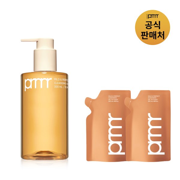 [SSGx프리메라][PRMR] 마일드 앤 퍼펙트 클렌징 오일 투 폼 300ml (+리필 파우치 증정)