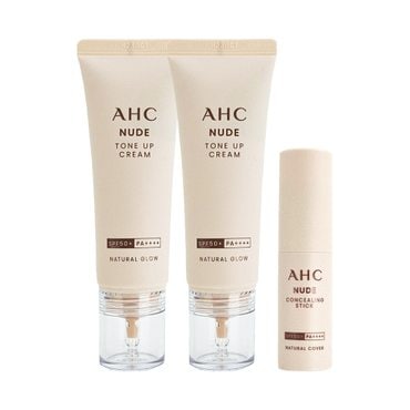 AHC 누드 톤업 크림 40ml 2개+컨실링 커버 스틱 10ml 1개 김혜수 홈쇼핑 세트