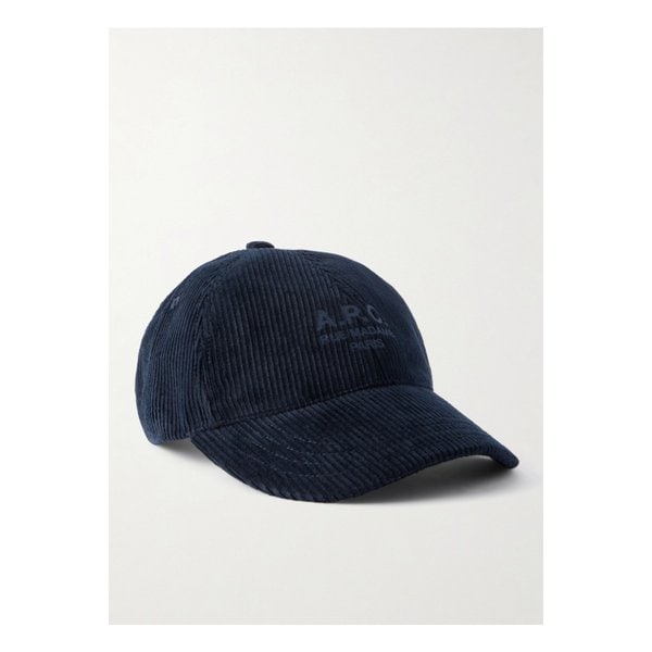 찰리 루 마담 로고 프린트 코튼 코듀로이 베이스볼 캡 블루 46376663162867165