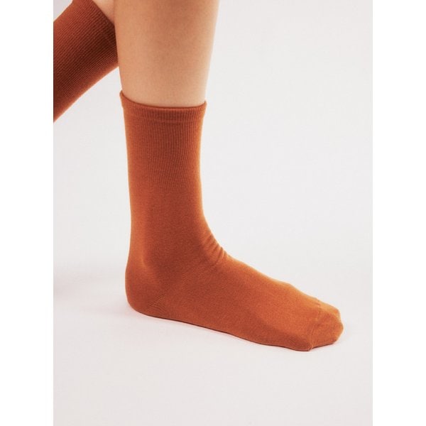 시나몬 Cinnamon 단색 컬러 장목 양말