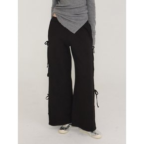 RITA SIDE TIE SWEATPANTS - BLACK