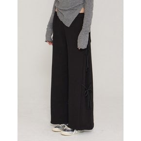 RITA SIDE TIE SWEATPANTS - BLACK