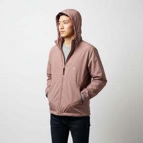 MENS STUNNER NYLON HOODED JACKET - DK.PINK