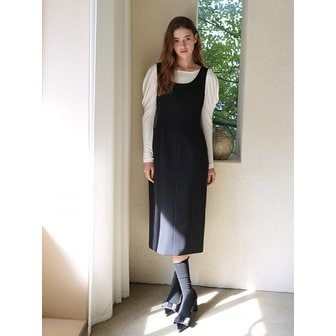 폴앤앨리스 MIDI DRESS / BLACK