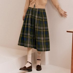 [정상가 139,800원] 더엣지 체크 볼륨 스커트 WYSK6G01