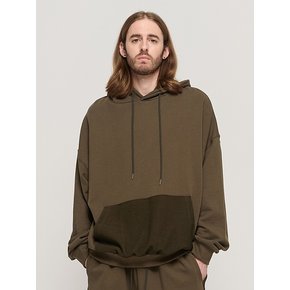 Y2K STYLE BASIC OVERSIZED HOODIE T-SHIRT (KHAKI)