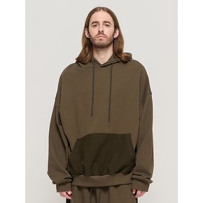 Y2K STYLE BASIC OVERSIZED HOODIE T-SHIRT (KHAKI)