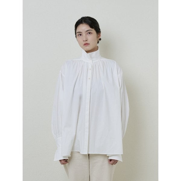 SHIRRING BLOUSE white