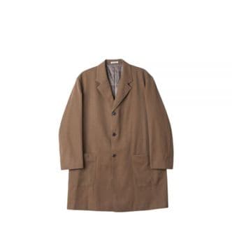 오라리 오라리 LIGHT WOOL MAX GABARDINE COAT (A23SC01MG DARK BROWN) (라이트 울 맥스 개버딘