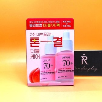  New 아누아 복숭아 70 나이아신 세럼 30mL 더블기획