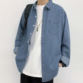 [VY] 남자 빅사이즈 캐쥬얼 큰사이즈 진청 진 셔츠
