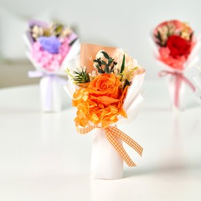 미니 꽃다발 시들지 않는 생화 꽃다발 프리저브드 천일홍 기념일 꽃다발 납골당꽃 - 5종 (택1)