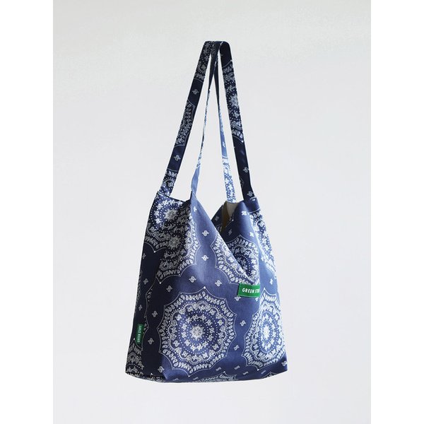무심한듯 박시한 쇼퍼백 53 페이즐리 에코백- all navy