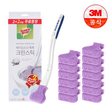 3M 크린스틱 베이킹소다 변기청소용 핸들+리필 12+2입