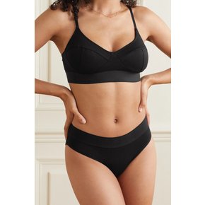 + Net Sustain Set Of Two Stretch-bamboo Soft-cup Bra 블랙