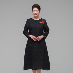 더하랑 다래드리 여름 인견 원피스 네이비