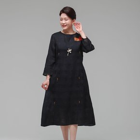 더하랑 다래드리 여름 인견 원피스 네이비