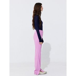 Linen semi-Bootscut Trousers_Pink