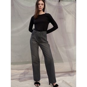 603 Semi Wide Demin Pants_Charcoal