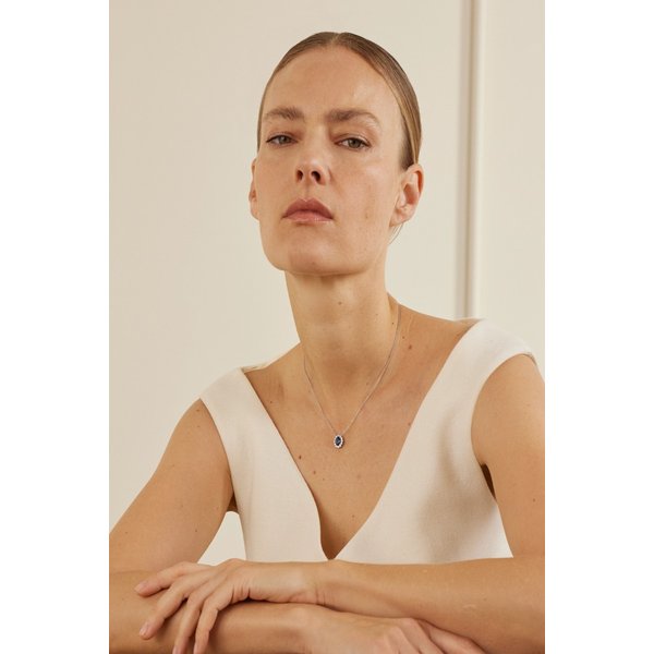 가라드 1735 플래티넘 사파이어 다이아몬드 목걸이 46376663162986686