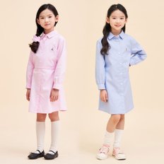 *SSG몰특가*[BEANPOLE KIDS] 24SS 옥스포드 셔츠원피스&헤어슈슈 세트(2종 택1)