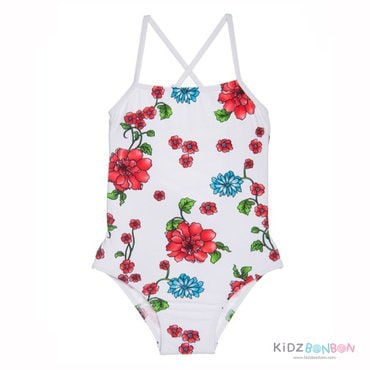 키즈봉봉 [드라마퀸] 크리스 크로스 백 원피스 수영복 -플로랄 (DRAMAQUEEN CRISS CROSS BACK - FLORAL) (최초판매가:123,000원)