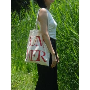 summer lattering bag ( red ) 레터링백 프린팅백 썸머백 에코백