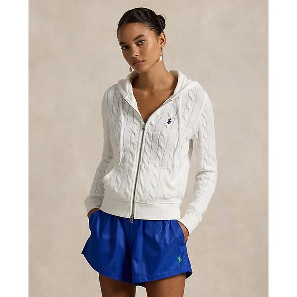 여성 케이블 니트 코튼 풀 지퍼 후디(WMPOKNINA920046100)