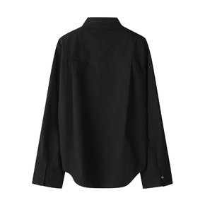 여성 와이드 커프스 롱슬리브 셔츠 BLACK