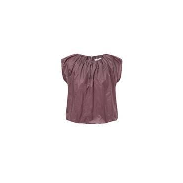 샵아모멘토 아모멘토 25SS Nylon Volume Shirring Top (2 Colors)