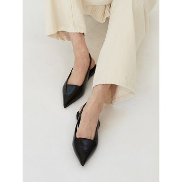 블랑수블랑 Nana Slingback Flats Leather Black