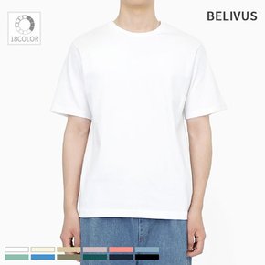 남성 면 반팔 16수 여름 무지 반소매 티셔츠 BMD151