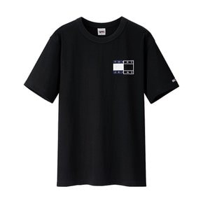 남성 남자 타미진스 트위스트 로고 반팔 티셔츠 블랙 DM0DM14015-BDS