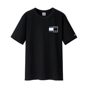 남성 남자 타미진스 트위스트 로고 반팔 티셔츠 블랙 DM0DM14015-BDS