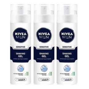 맨 센서티브 쉐이빙젤 200ml x3개 면도크림 쉐이빙폼