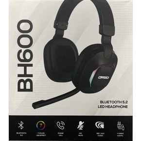 DRGO 블루투스게이밍헤드셋(BH600, Black)