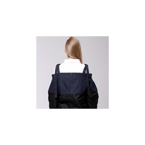 Denim Color Combination Off-Shoulder MA-1